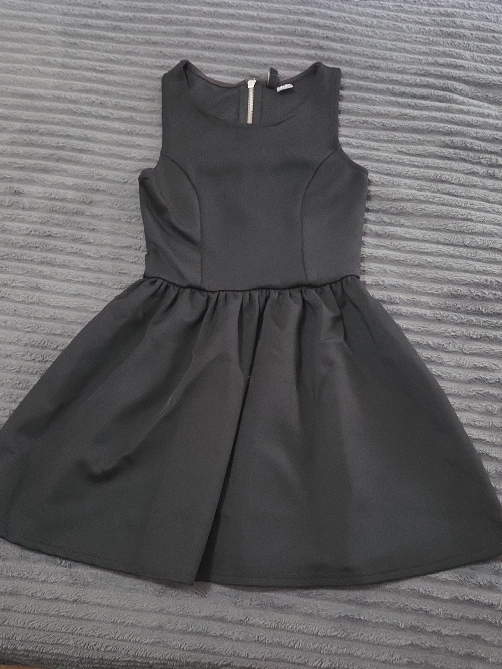 Divided Black Sleeveless Girls' Party Dress